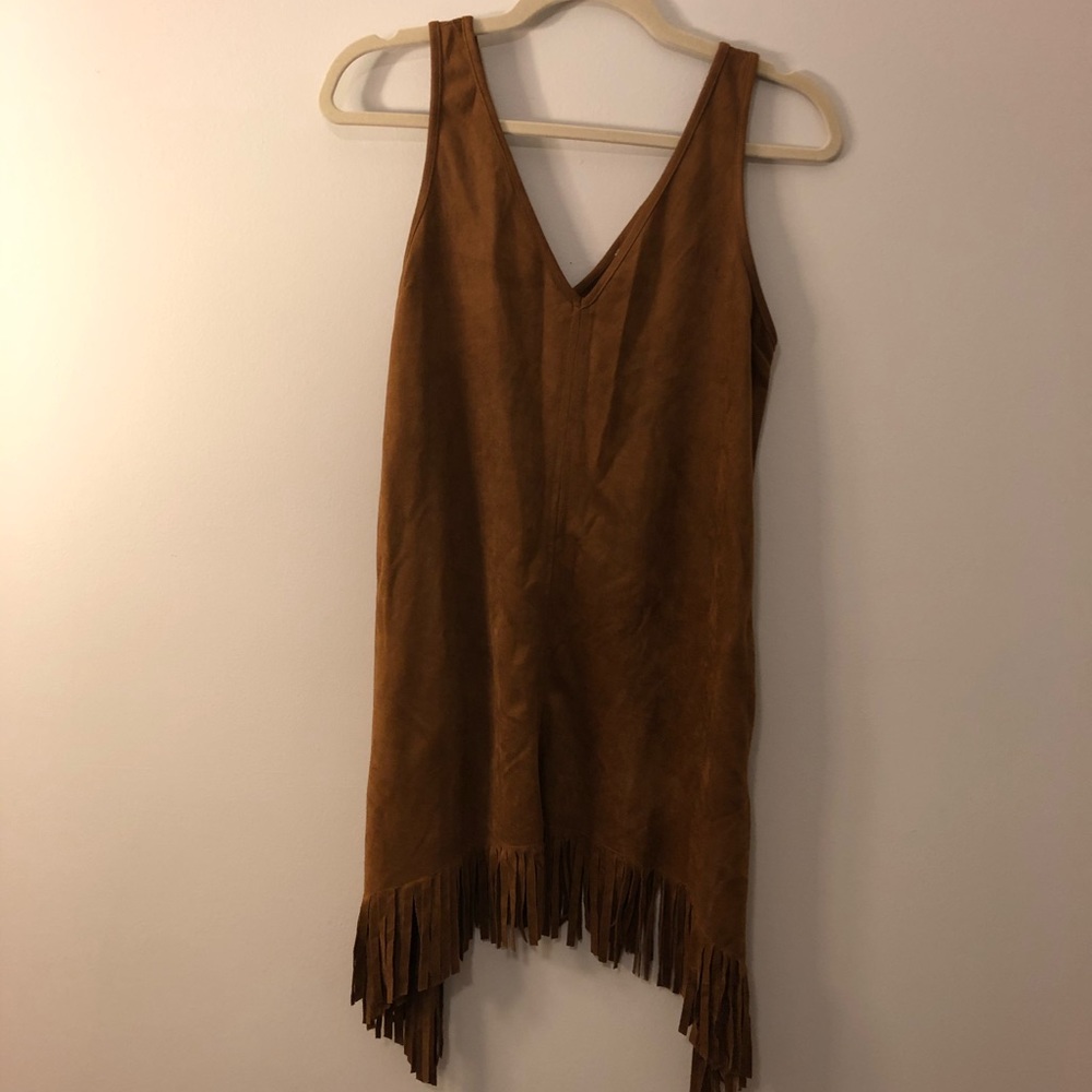 Boho Dress/Top with Suede Fringe